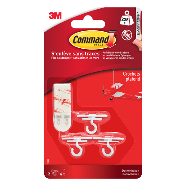 3M Command plafondhaken (3 stuks) 17008C 214561 - 1