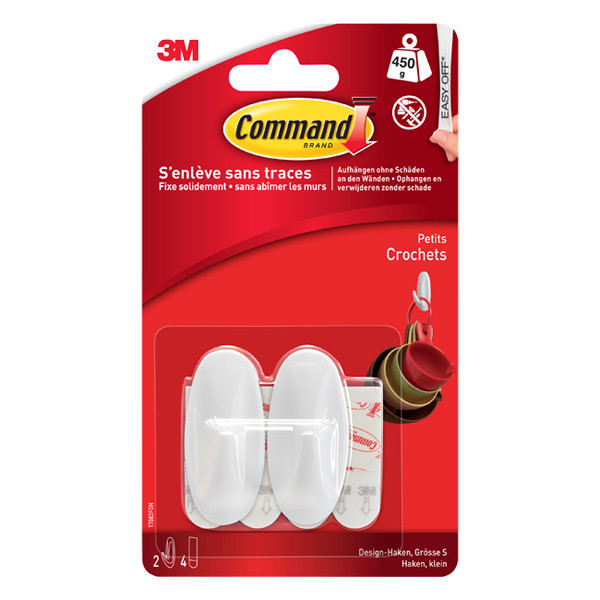 3M Command strips en designerhaken klein (2 stuks) 17082 214559 - 1