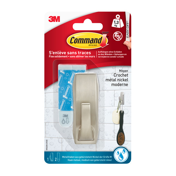 3M Command zelfklevende haak chroom 1,3 kg WMR02BNC 214507 - 1