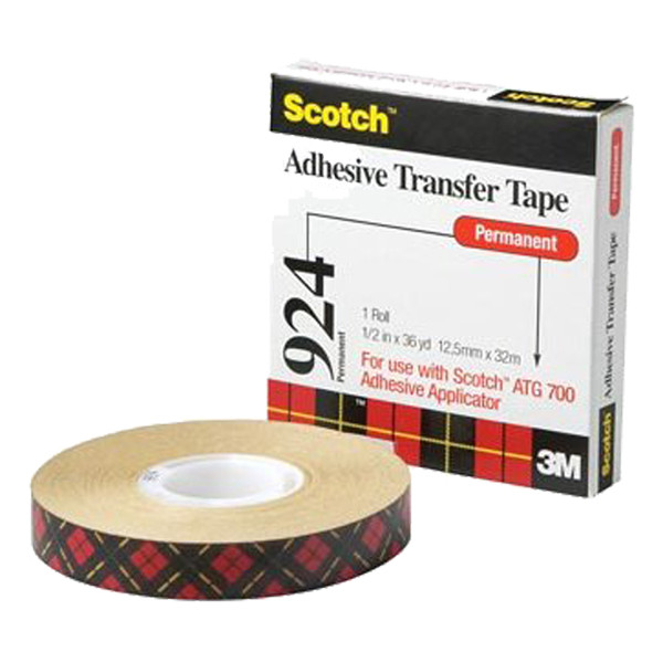 3M Scotch 924 dubbelzijdig transfer tape 12 mm x 33 m (12 stuks) 7000042428 214591 - 1