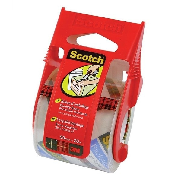 3M Scotch plakbandhouder inclusief rol verpakkingstape 50 mm x 20 m E5020D 201462 - 1