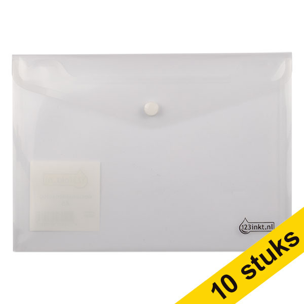 Aanbieding: 10x 123inkt documentenvelop A5 transparant  300598 - 1