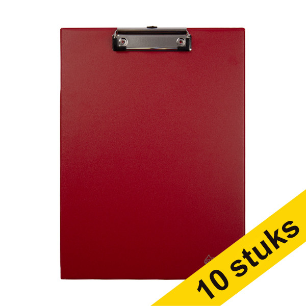 Aanbieding: 10x 123inkt klembord rood A4 staand  301610 - 1