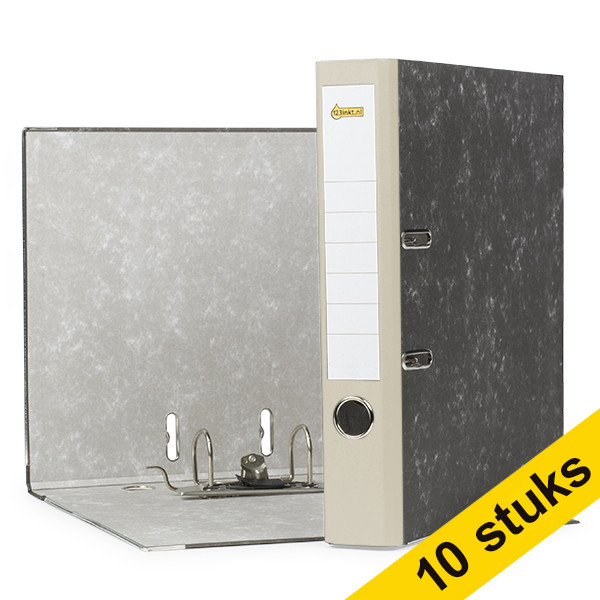 Aanbieding: 10x 123inkt ordner A4 karton grijs 50 mm  300681 - 1