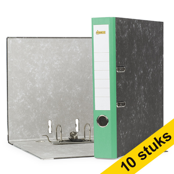 Aanbieding: 10x 123inkt ordner A4 karton groen 50 mm  300678 - 1