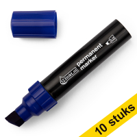 Aanbieding: 10x 123inkt permanent marker blauw (5 - 14 mm beitel)