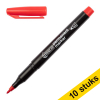 Aanbieding: 10x 123inkt permanent marker rood (1 mm rond)