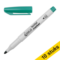 Aanbieding: 10x 123inkt textielmarker groen (1 - 3 mm rond)