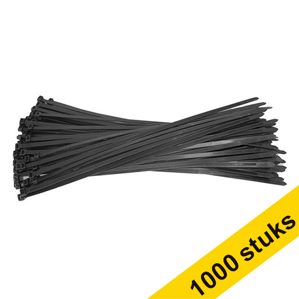 Aanbieding: 10x 123inkt tiewrap - 100 x 2,5 mm zwart (100 stuks)  302218 - 1