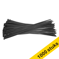 Aanbieding: 10x 123inkt tiewrap - 200 x 3,6 mm zwart (100 stuks)  302219