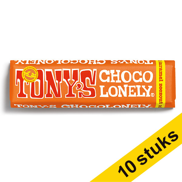 Aanbieding: 10x Tony's Chocolonely Karamel Zeezout chocoladereep 47 gram  423262 - 1