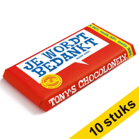 Aanbieding: 10x Tony's Chocolonely Melk bedankt chocoladereep 180 gram