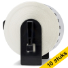 Aanbieding: 123inkt huismerk vervangt 10x Brother DK-44205 verwijderbare papiertape wit