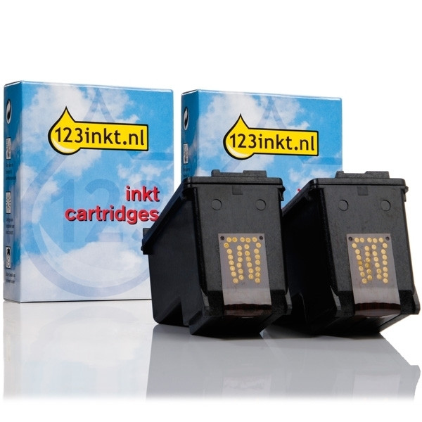 Aanbieding: 123inkt huismerk vervangt 2 x HP 339 inktcartridge zwart hoge capaciteit C9504EEC 160048 - 1