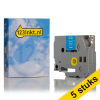 Aanbieding: 123inkt huismerk vervangt 5x Brother TZe-535 tape wit op blauw 12 mm