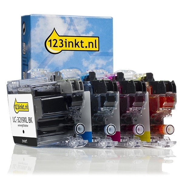 Aanbieding: 123inkt huismerk vervangt Brother LC-3219XL zwart + 3 kleuren LC-3219XLVALC 127237 - 1