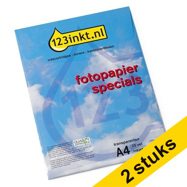 Aanbieding: 123inkt transparanten voor inkjetprinters (50 bladen) 57161CC 064183 - 1