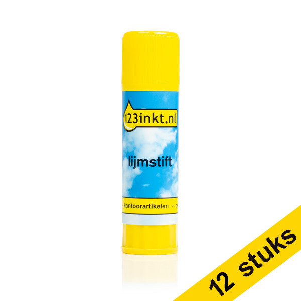 Aanbieding: 12x 123inkt lijmstift groot (40 g)  301326 - 1