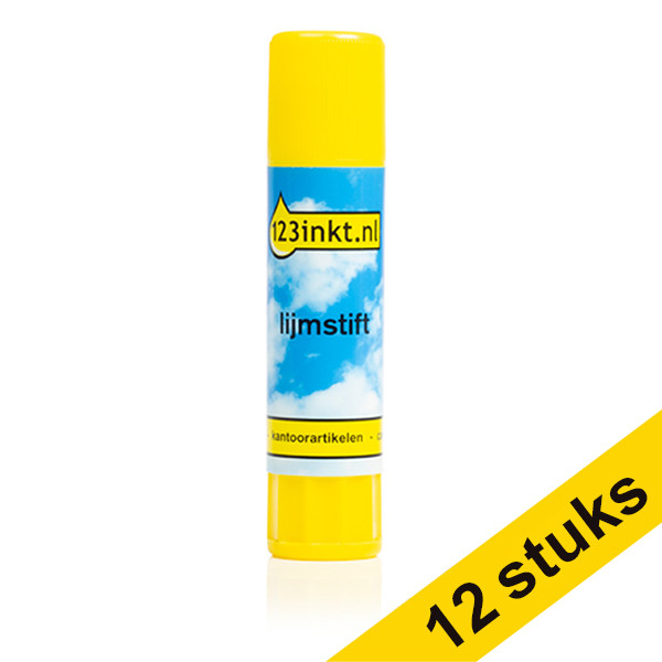 Aanbieding: 12x 123inkt lijmstift klein (10 g)  302322 - 1