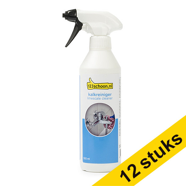 Aanbieding: 12x 123schoon kalkreiniger schuimspray (500 ml)  SDR06005 - 1