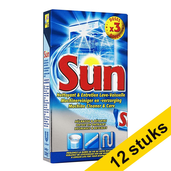 Aanbieding: 12x Sun vaatwasmachine reiniger (3 x 40 gram)  SSU00123 - 1