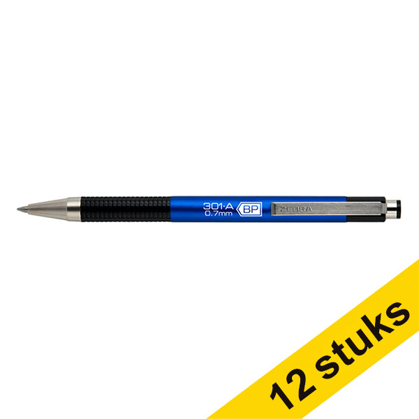 Aanbieding: 12x Zebra F301A balpen blauw  423809 - 1