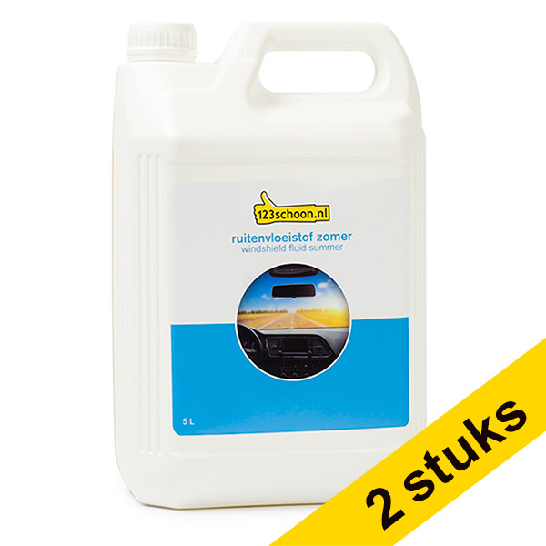 Aanbieding: 2x 123schoon ruitenwisservloeistof zomer (5 liter)  SDR06052 - 1