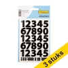 Aanbieding: 3x 123inkt 0-9 etiketten zwart groot