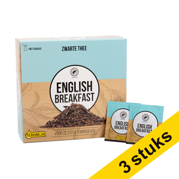 Aanbieding: 3x 123inkt English Breakfast thee (100 stuks)  302054 - 1