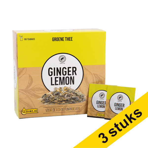 Aanbieding: 3x 123inkt Ginger Lemon thee (100 stuks)  302058 - 1