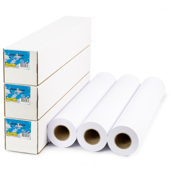 Aanbieding: 3x 123inkt Glossy paper roll 914 mm (36 inch) x 30 m (190 grams)  302102 - 1