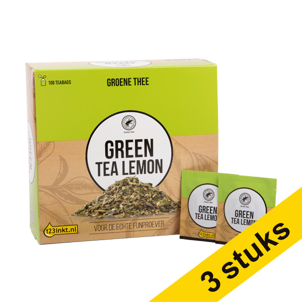 Aanbieding: 3x 123inkt Green Lemon thee (100 stuks)  302057 - 1