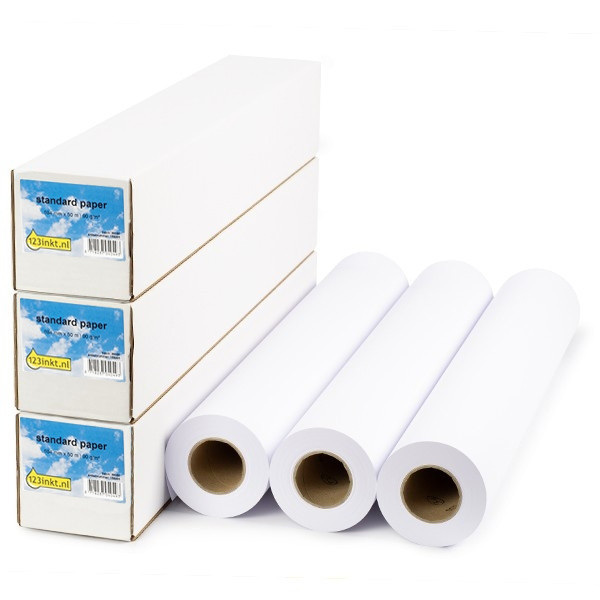 Aanbieding: 3x 123inkt Standard paper roll 594 mm (23 inch) x 50 m (90 grams)  302090 - 1