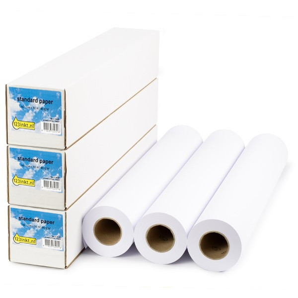 Aanbieding: 3x 123inkt Standard paper roll 841 mm (33 inch) x 50 m (90 grams)  302088 - 1