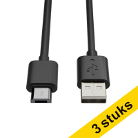 Aanbieding: 3x 123inkt USB-A naar Micro USB-kabel (1,8 meter)