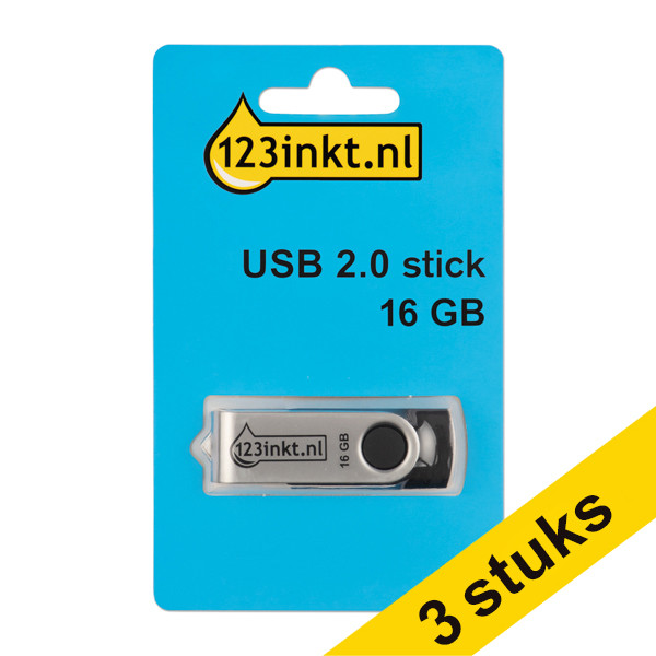 Aanbieding: 3x 123inkt USB 2.0-stick 16GB  340046 - 1