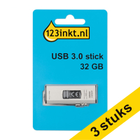 Aanbieding: 3x 123inkt USB 3.0-stick 32GB