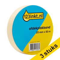 Aanbieding: 3x 123inkt afdekplakband 25 mm x 50 m