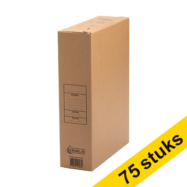 Aanbieding: 3x 123inkt archiefdoos A4 80 x 230 x 320 mm (25 stuks)  301784 - 1