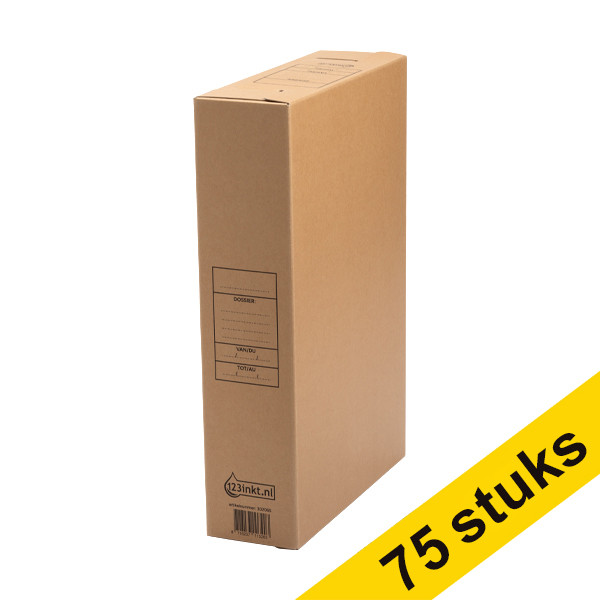 Aanbieding: 3x 123inkt archiefdoos A4/folio 80 x 250 x 352 mm (25 stuks)  302066 - 1