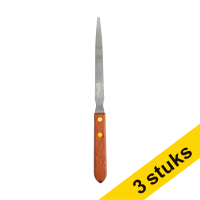 Aanbieding: 3x 123inkt briefopener met houten handgreep  302176