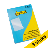 Aanbieding: 3x 123inkt document lamineerhoes A4 mat 2x125 micron (100 stuks)  302063