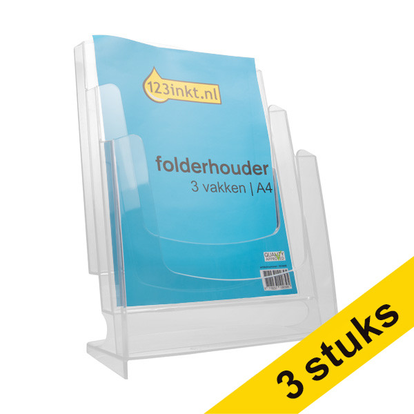 Aanbieding: 3x 123inkt folderhouder A4 met 3 vakken  301561 - 1