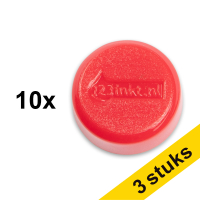 Aanbieding: 3x 123inkt magneten 15 mm rood (10 stuks)