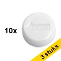 Aanbieding: 3x 123inkt magneten 15 mm wit (10 stuks)