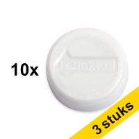 Aanbieding: 3x 123inkt magneten 20 mm wit (10 stuks)