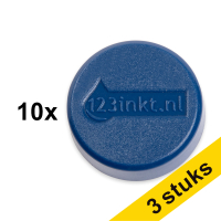 Aanbieding: 3x 123inkt magneten 30 mm blauw (10 stuks)