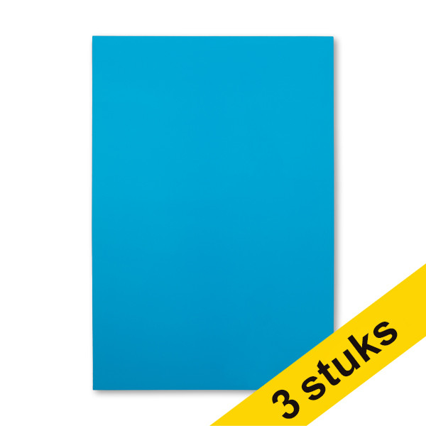 Aanbieding: 3x 123inkt magnetisch uitwisbaar vel blauw (20 x 30 cm)  302144 - 1