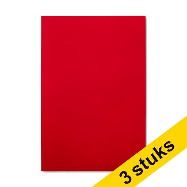 Aanbieding: 3x 123inkt magnetisch uitwisbaar vel rood (20 x 30 cm)  302147 - 1