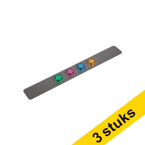 Aanbieding: 3x 123inkt magnetische wandlijst RVS inclusief 4 magneten (37,5 x 5 cm)  302142 - 1